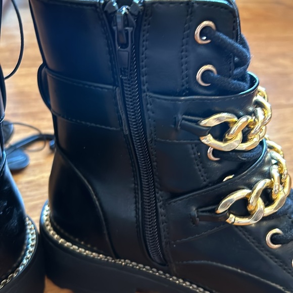 Primark Combat-Style Boots with Chains - Picture 5 of 6